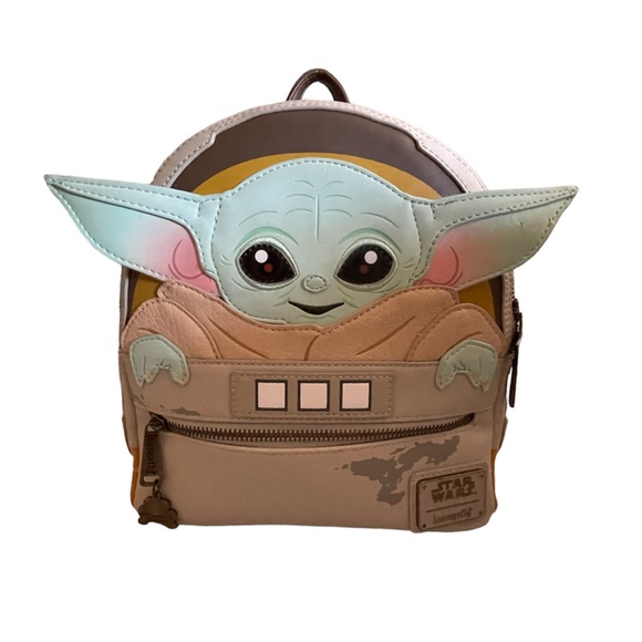 New Disney Loungefly Baby Yoda Mandalorian Mini Backpack - Picture 1 of 6